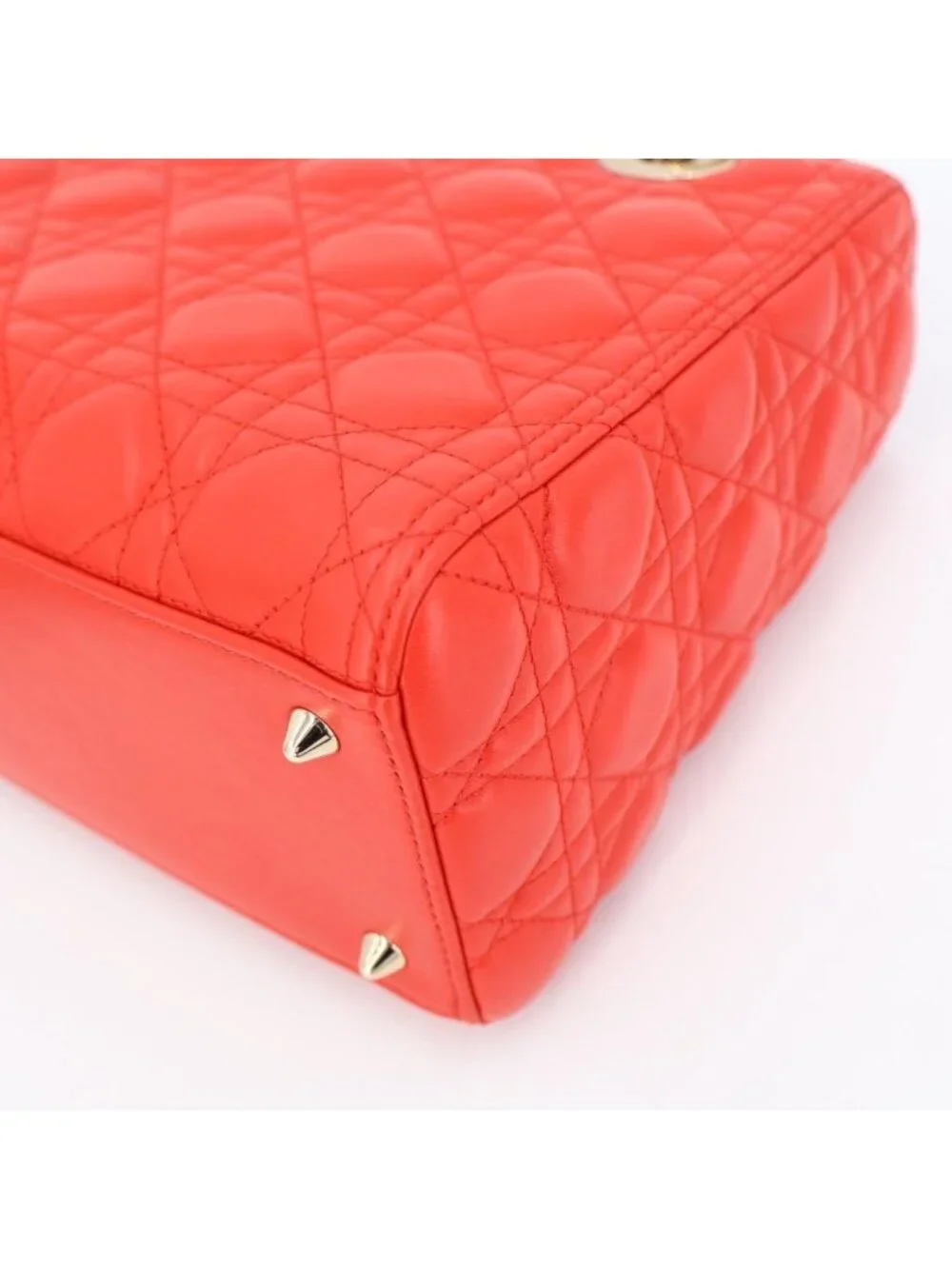 Dior Lady Cannage Leather 2-Way Handbag